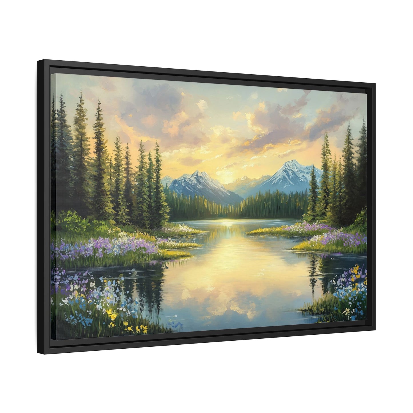 Mountain Sunset Landscape Wall Art