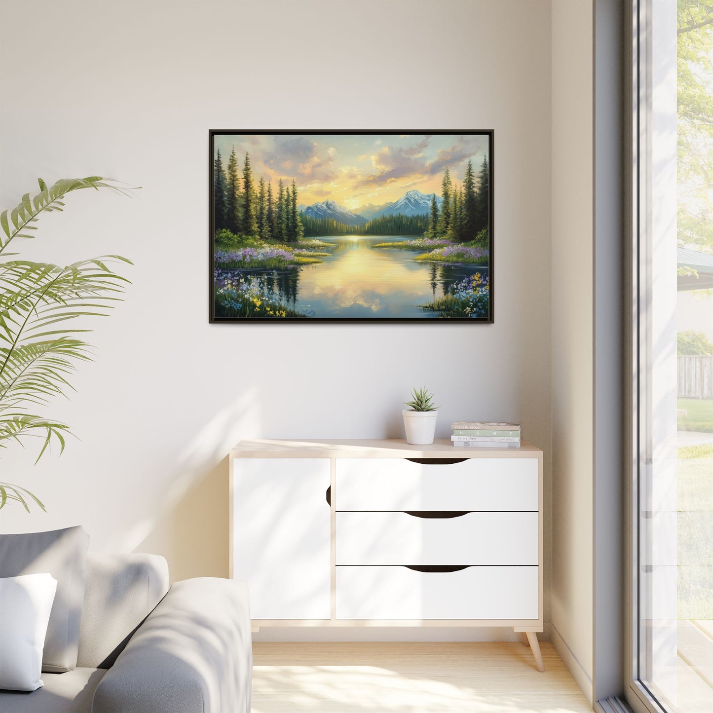 Mountain Sunset Landscape Wall Art