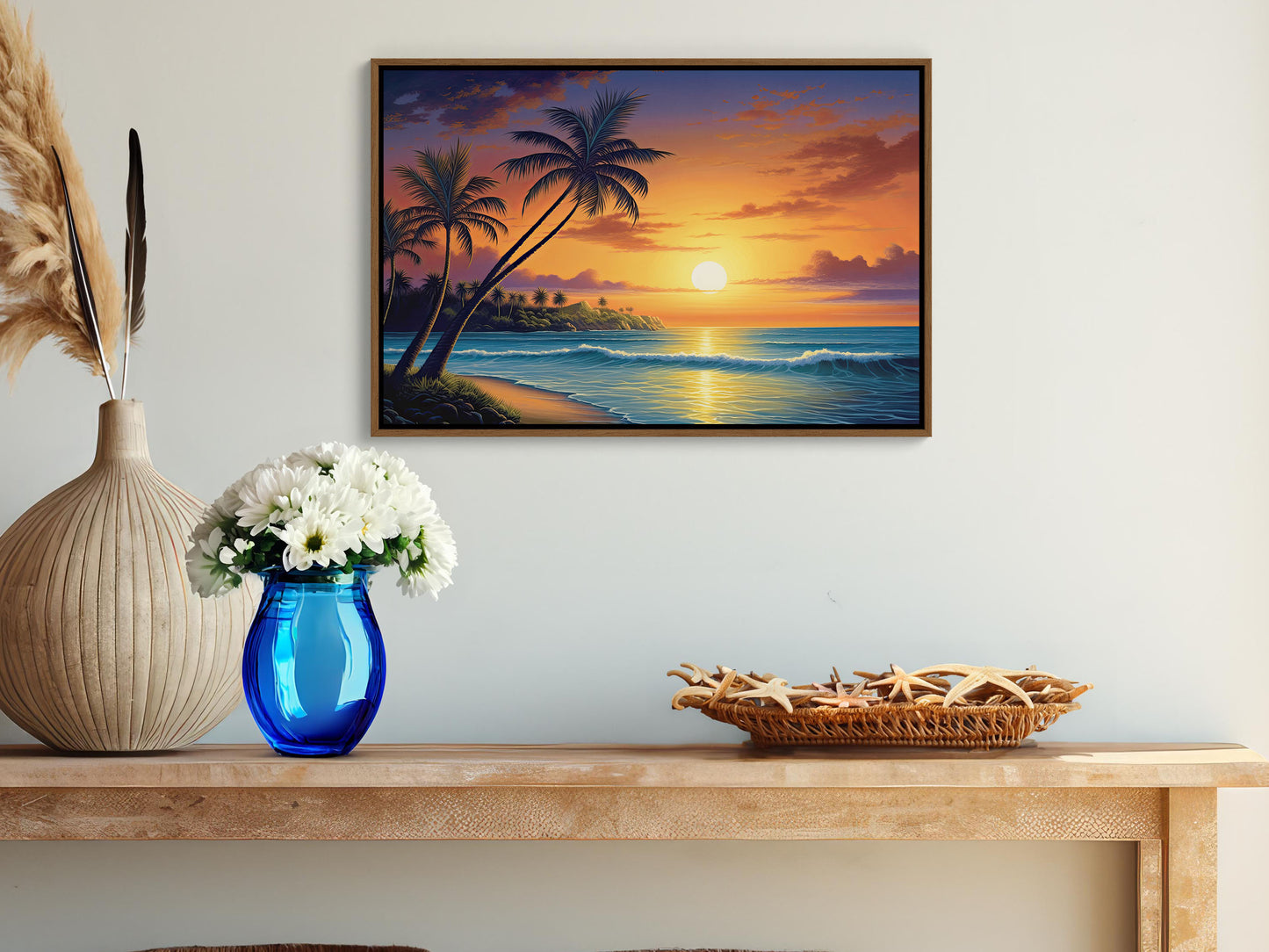 Tropical Sunset Matte Canvas Wrap