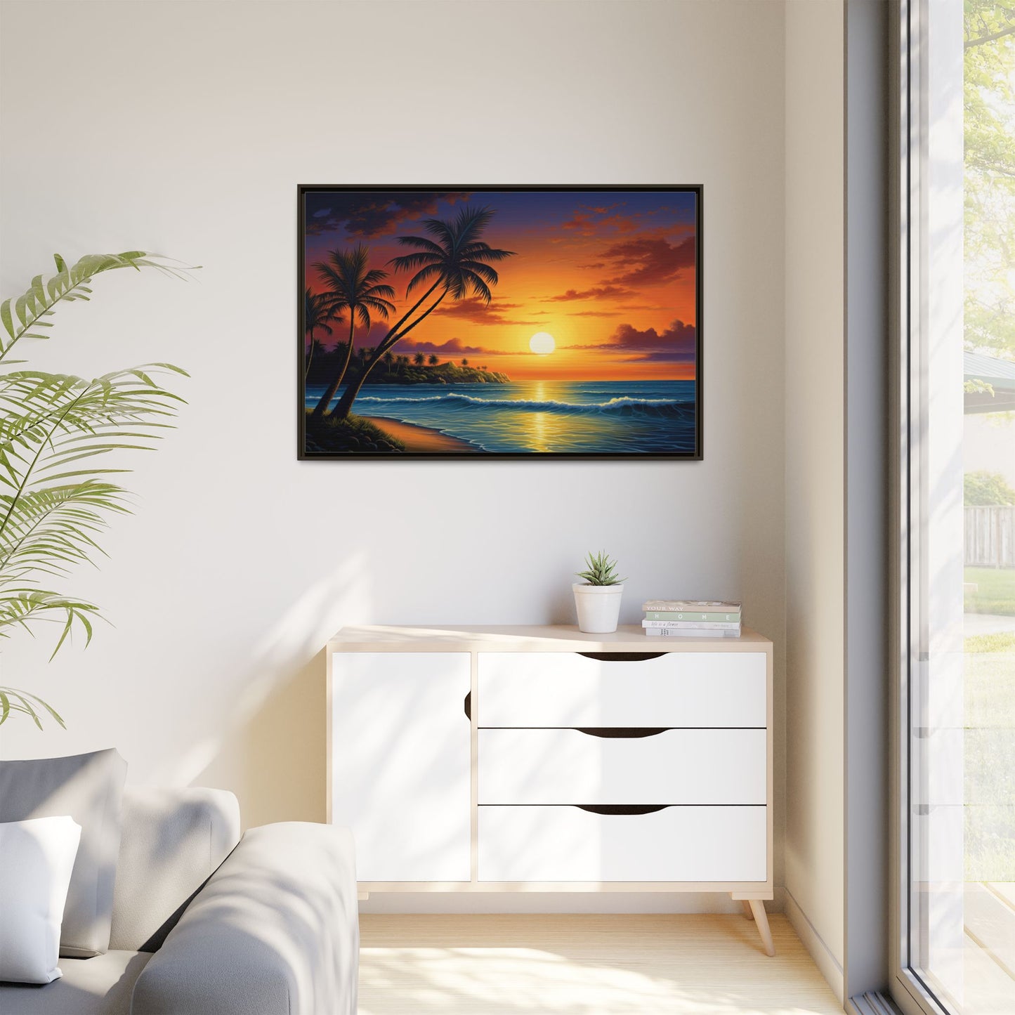 Tropical Sunset Matte Canvas Wrap