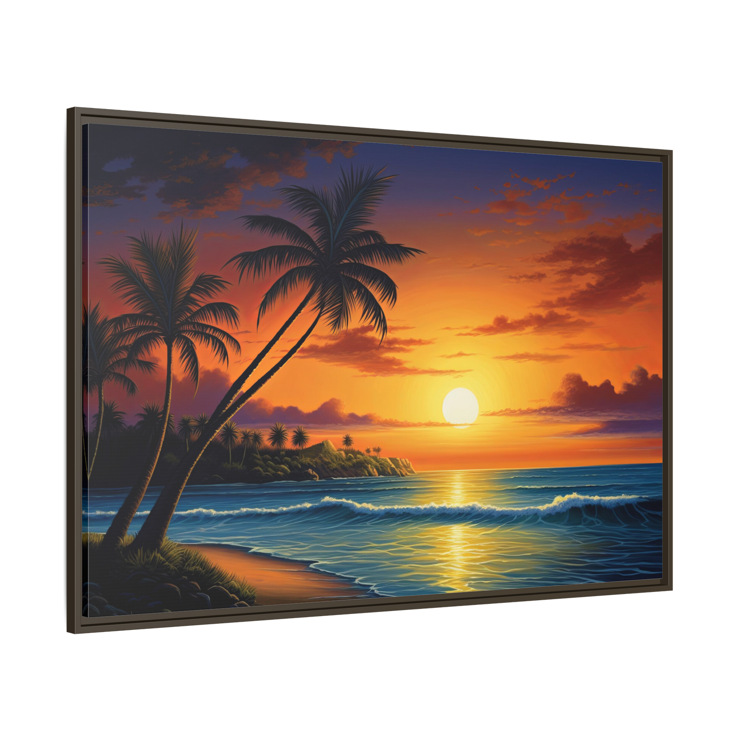 Tropical Sunset Matte Canvas Wrap