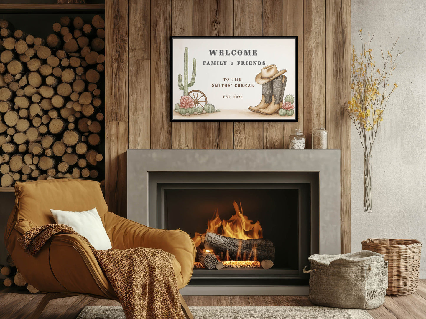 Personalized Rustic Canvas Wall Art