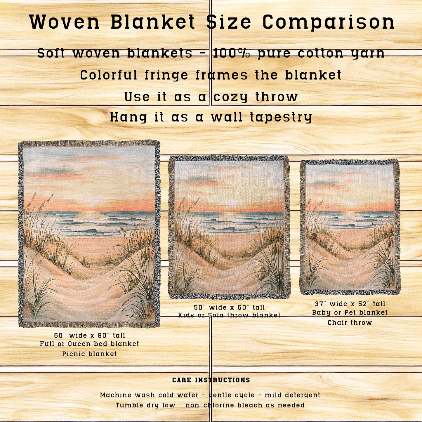 Coastal Sunset Dunes Blanket