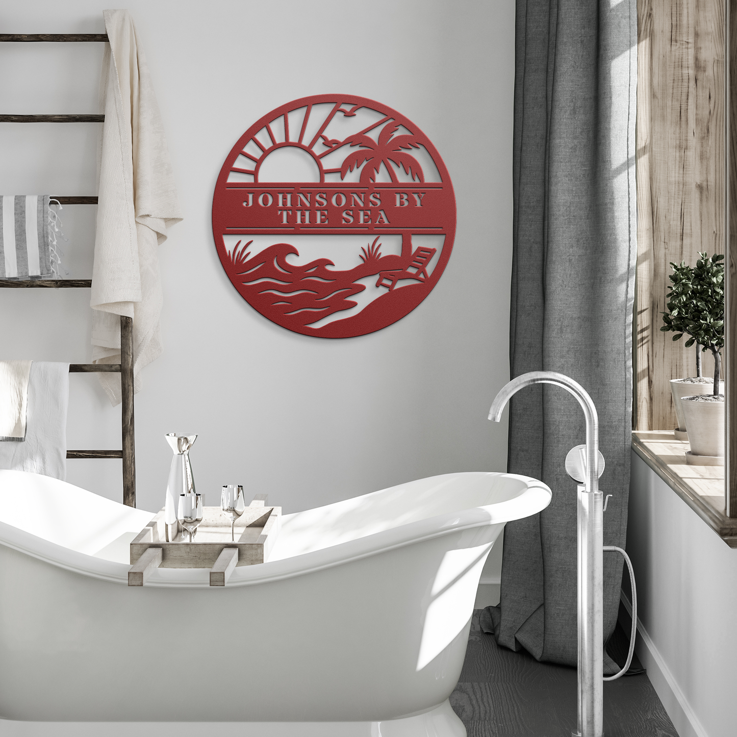 Ocean_Sunrise_Custom_Metal_Sign_Red_Modern_Bathroom_Mockup.png