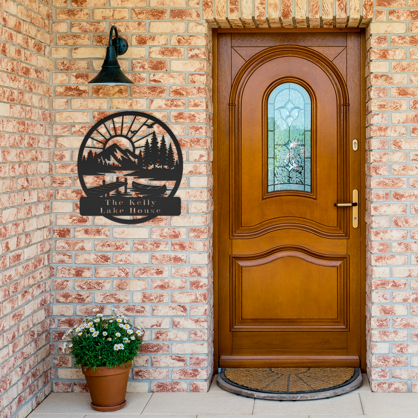Rustic_Lake_Dock_Custom_Metal_Sign_Black_Brick_Entrance_Mockup.png