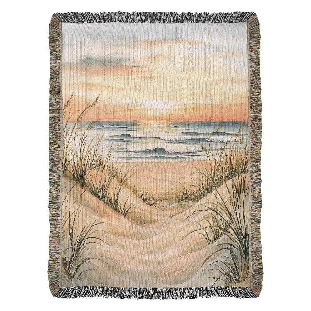 Coastal Sunset Dunes Blanket