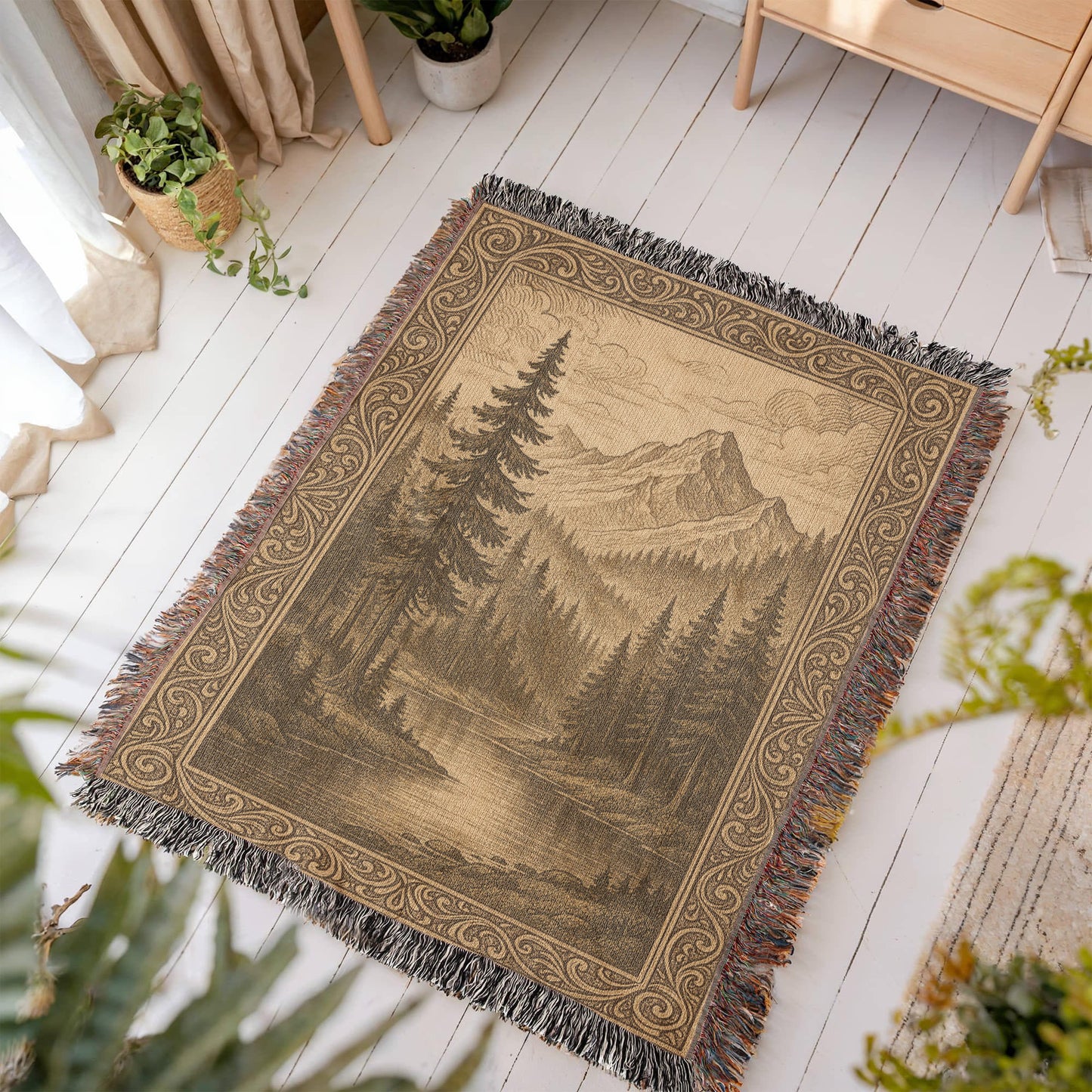 Mountain Serenity Woven Blanket