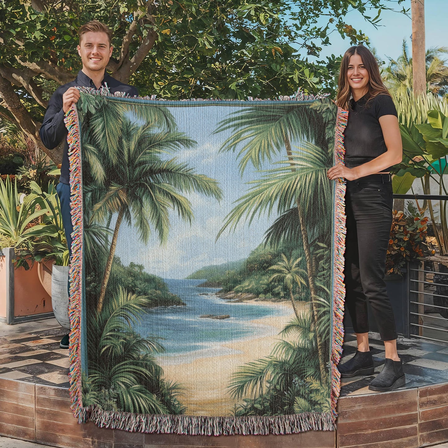 Tropical Paradise Beach Blanket