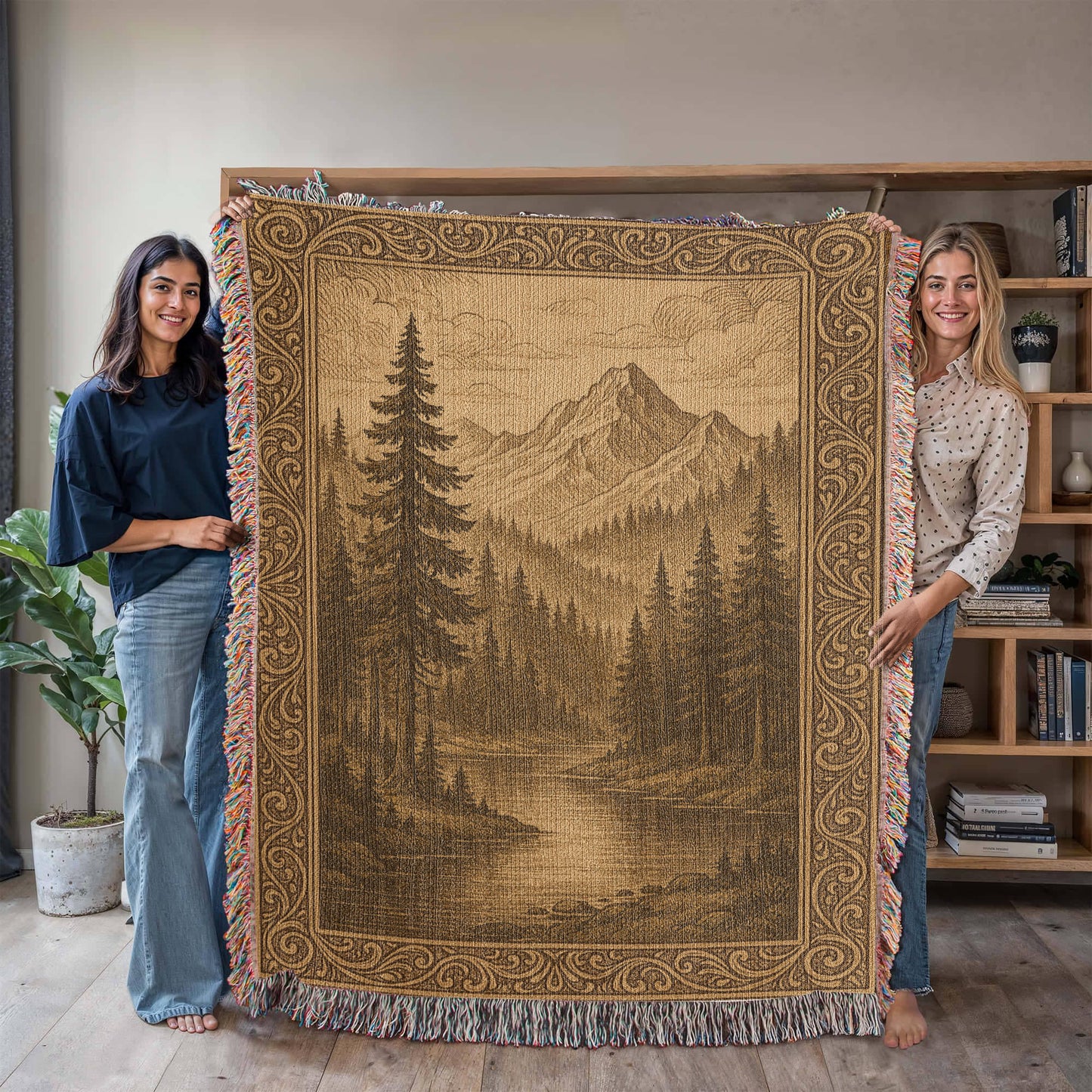 Mountain Serenity Woven Blanket