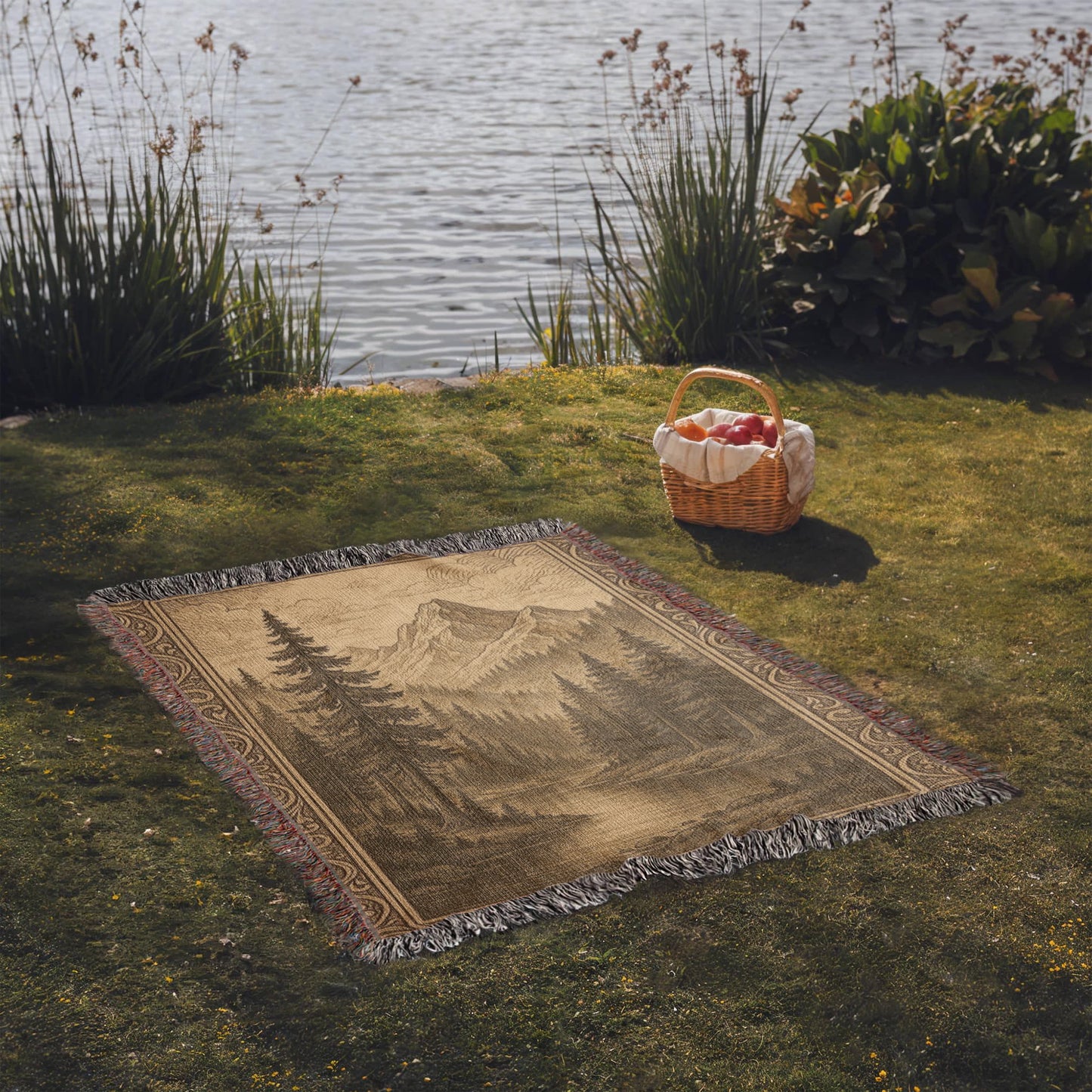 Mountain Serenity Woven Blanket