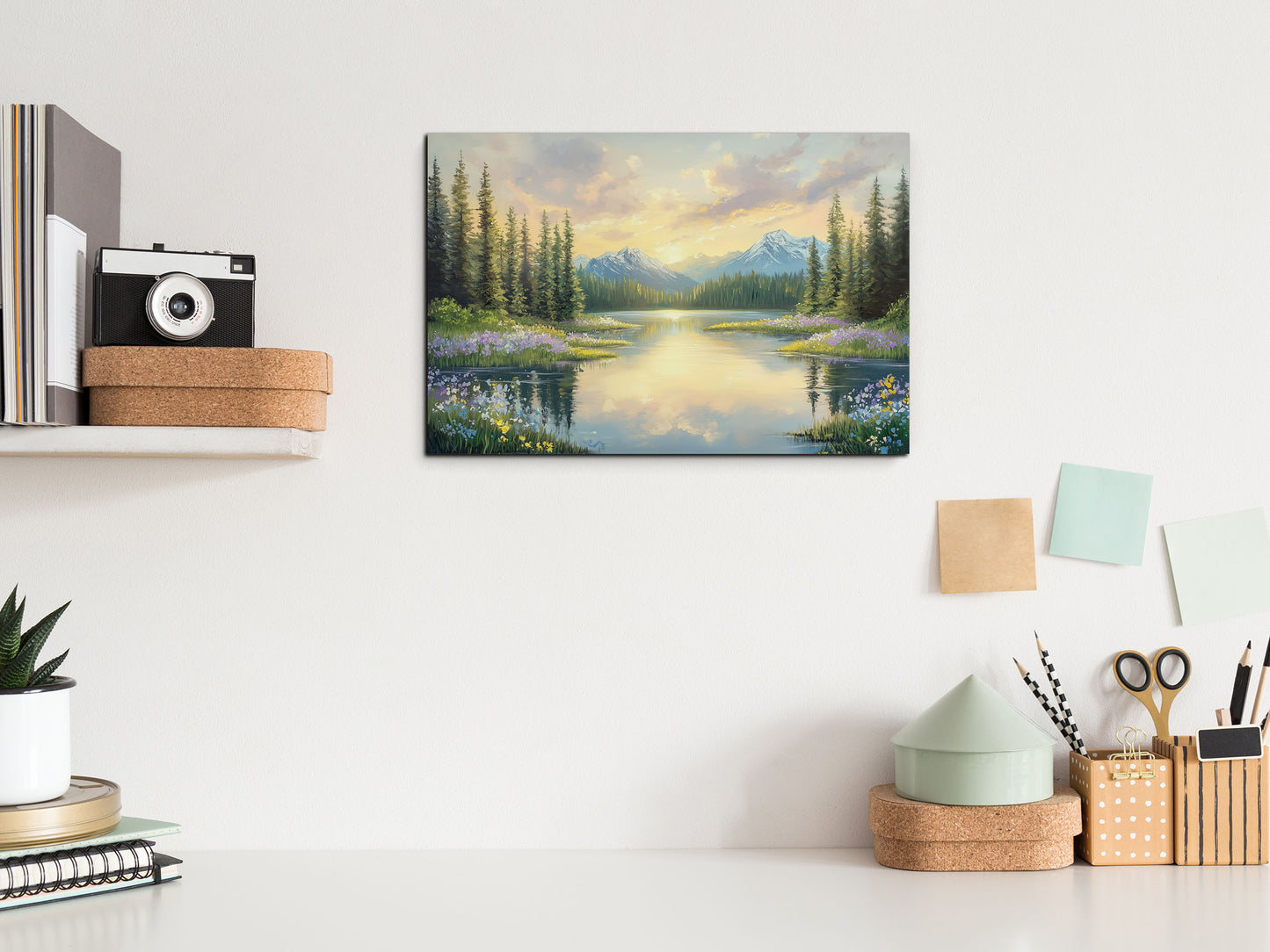 Mountain Sunset Landscape Wall Art