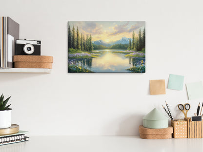 Mountain Sunset Landscape Wall Art