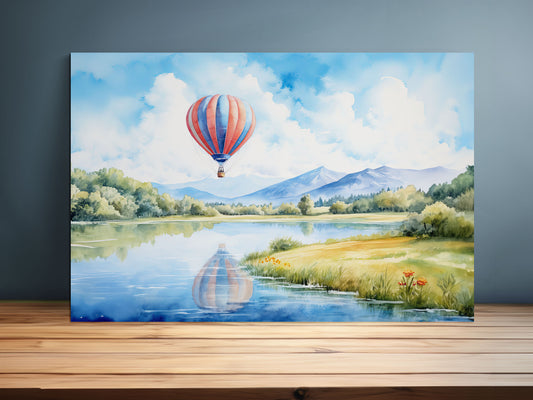 Scenic Hot Air Balloon Wall Art