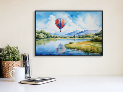 Scenic Hot Air Balloon Wall Art