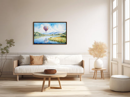 Scenic Hot Air Balloon Wall Art