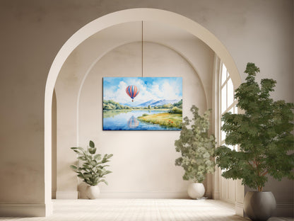 Scenic Hot Air Balloon Wall Art
