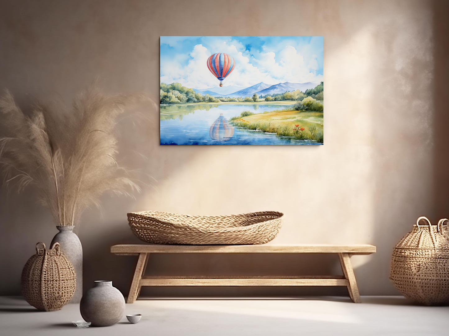Scenic Hot Air Balloon Wall Art