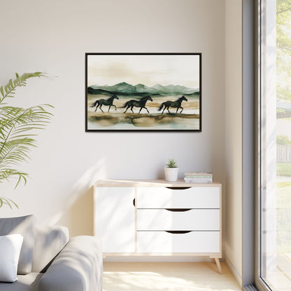 Galloping Horses Canvas Wrap