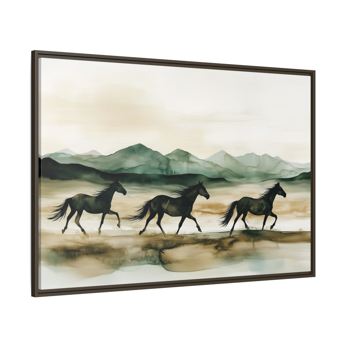 Galloping Horses Canvas Wrap