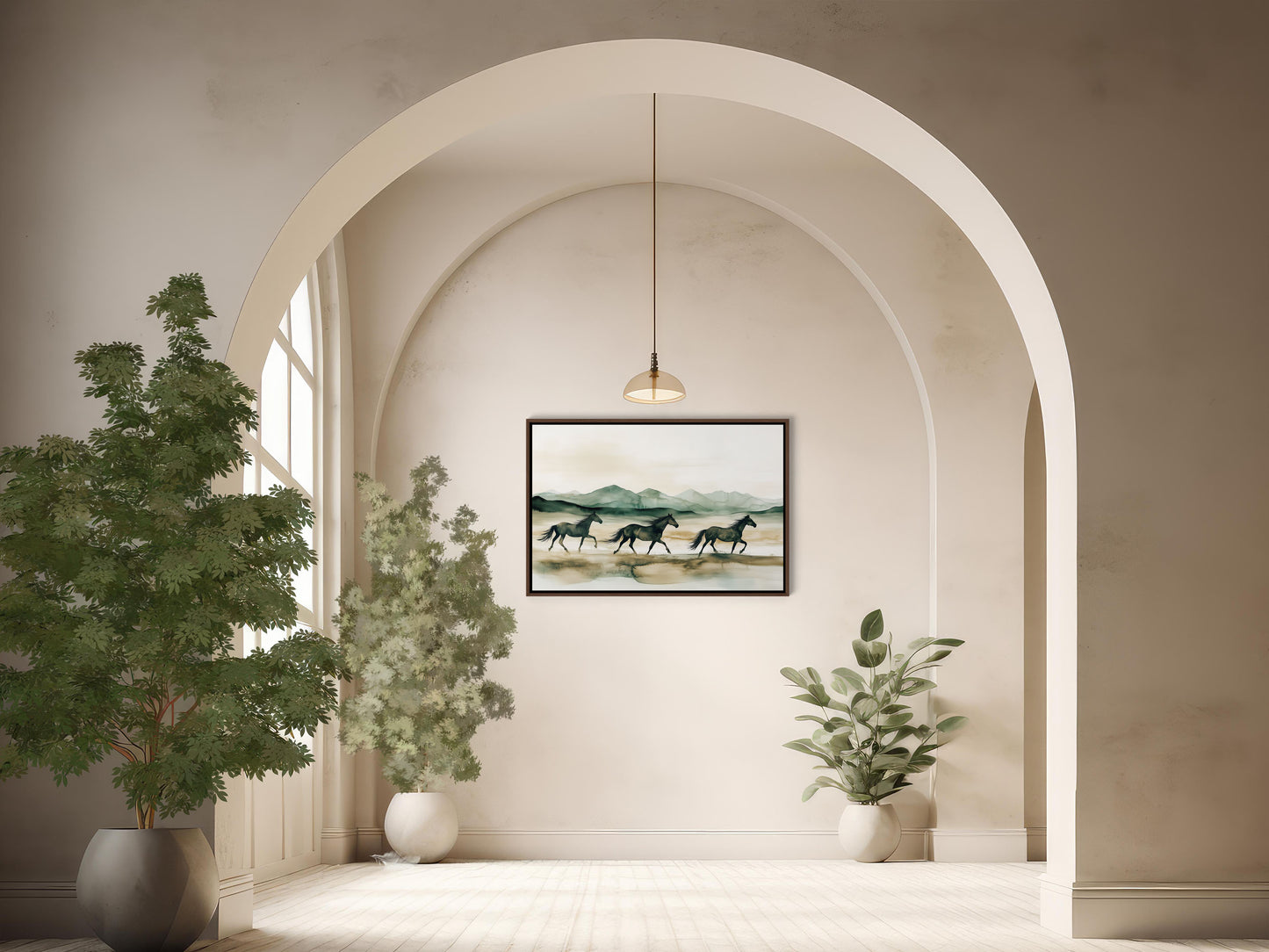Galloping Horses Canvas Wrap