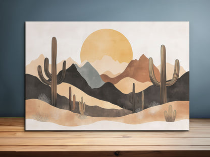 Desert Sunset Matte Canvas Wall Art