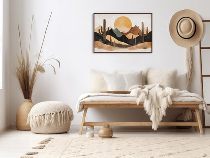 Desert Sunset Matte Canvas Wall Art