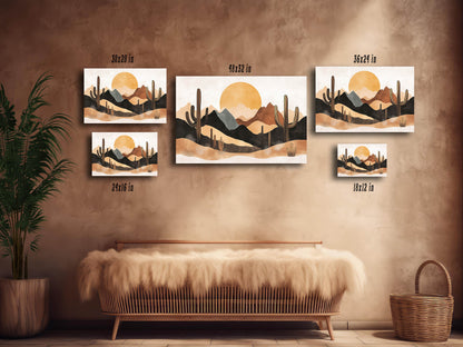 Desert Sunset Matte Canvas Wall Art