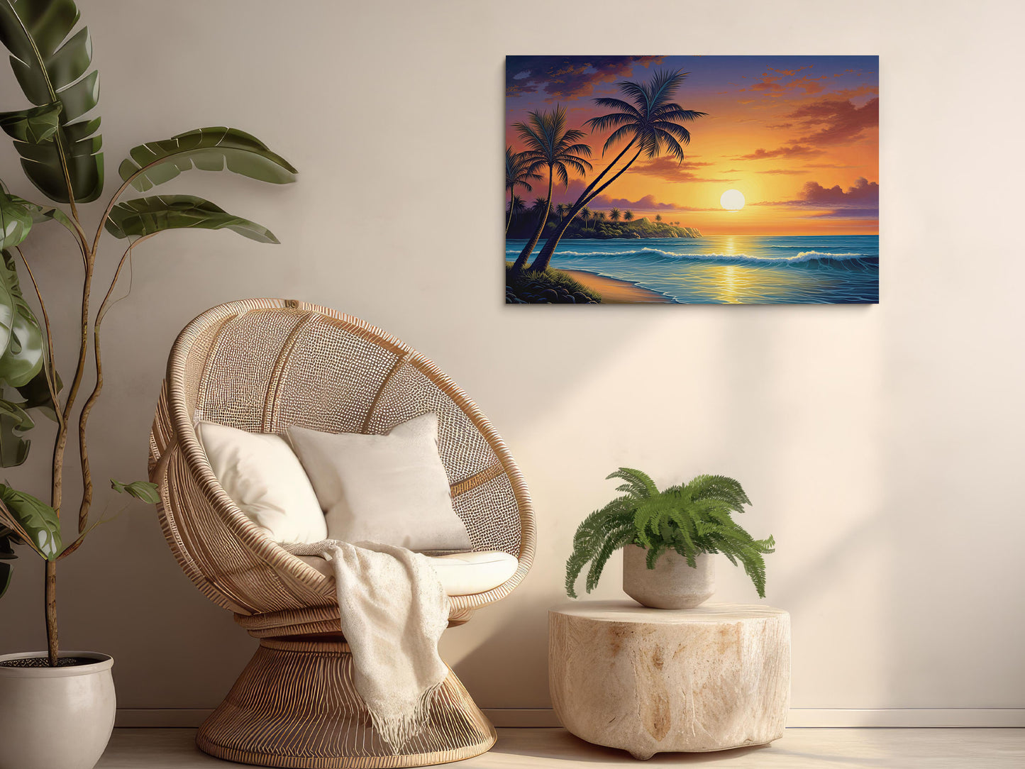 Tropical Sunset Matte Canvas Wrap
