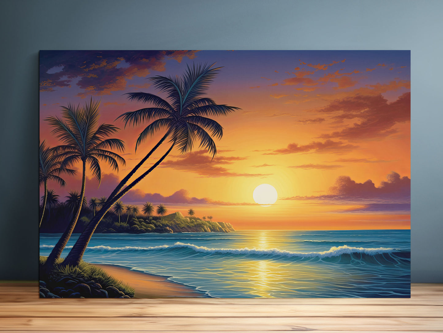 Tropical Sunset Matte Canvas Wrap