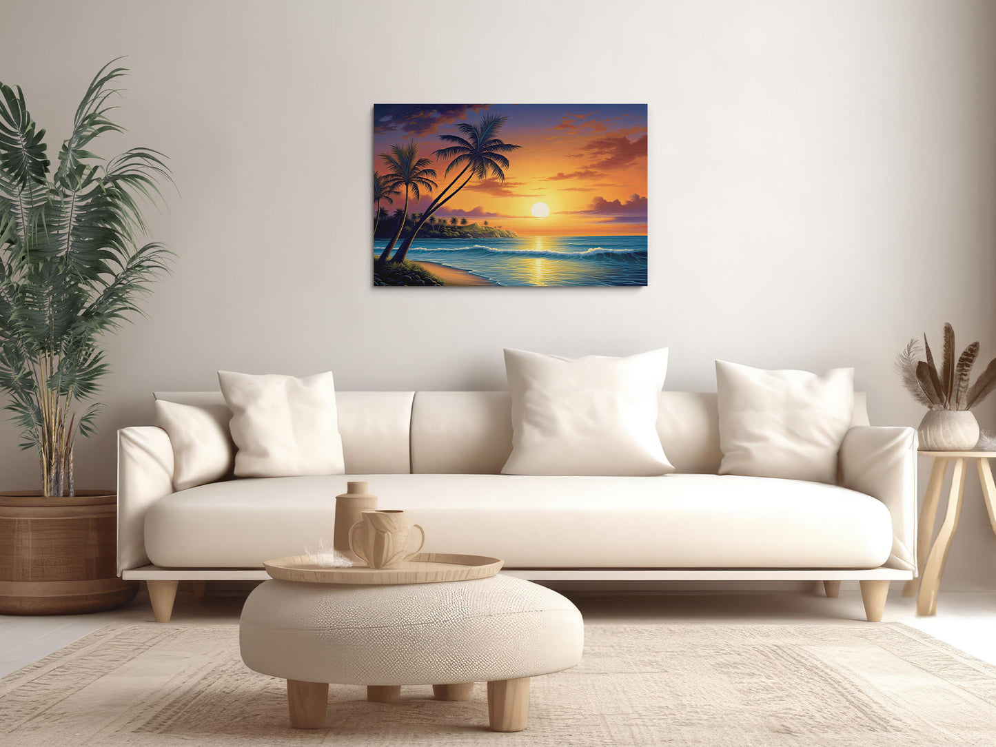 Tropical Sunset Matte Canvas Wrap