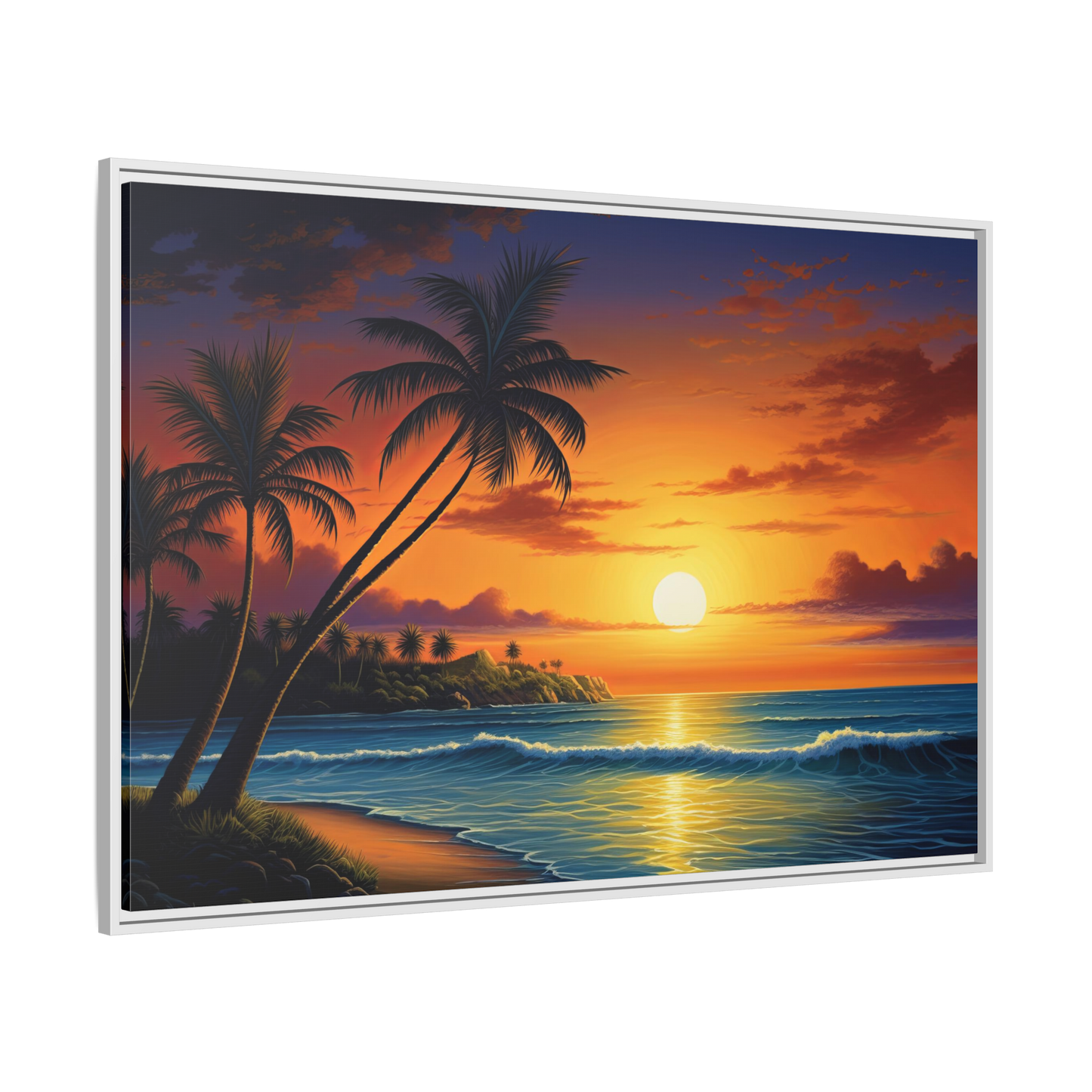 Tropical Sunset Matte Canvas Wrap