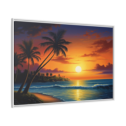 Tropical Sunset Matte Canvas Wrap