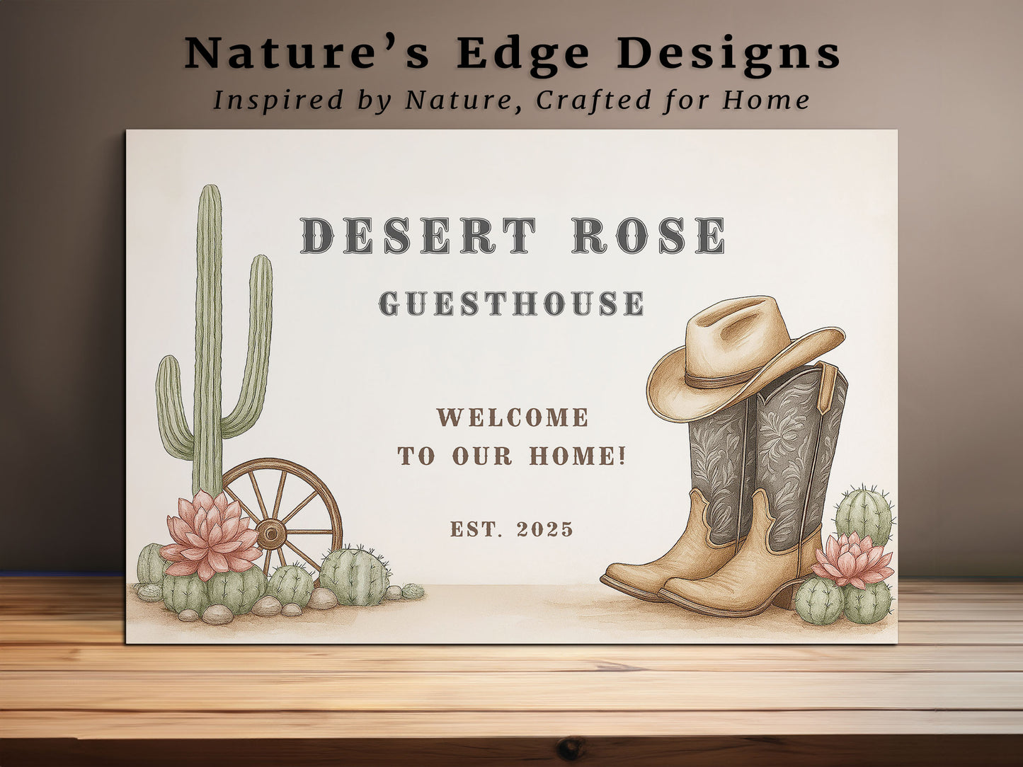 Personalized Rustic Canvas Wall Art