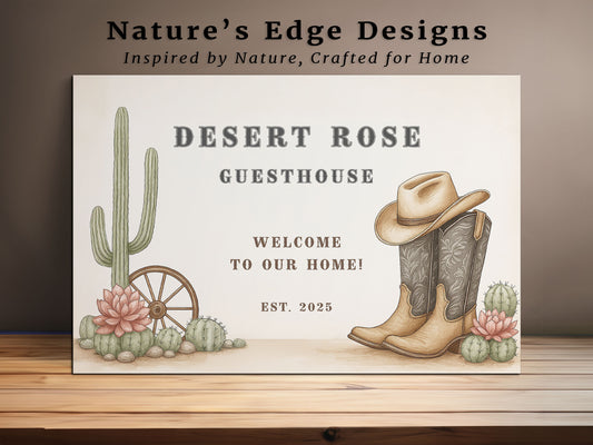 Personalized Rustic Canvas Wall Art