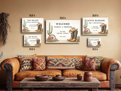 Personalized Rustic Canvas Wall Art