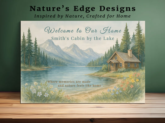 Mountain Memories Personalized Nature Cabin Wall Art