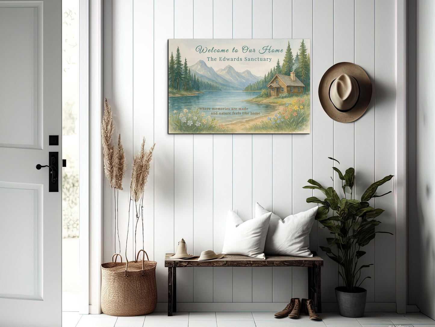 Mountain Memories Personalized Nature Cabin Wall Art