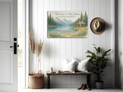Mountain Memories Personalized Nature Cabin Wall Art