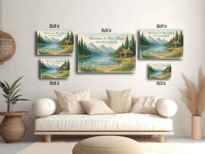 Mountain Memories Personalized Nature Cabin Wall Art
