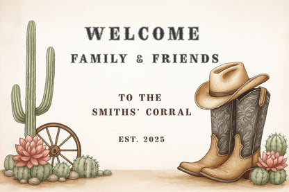 Personalized Rustic Canvas Wall Art