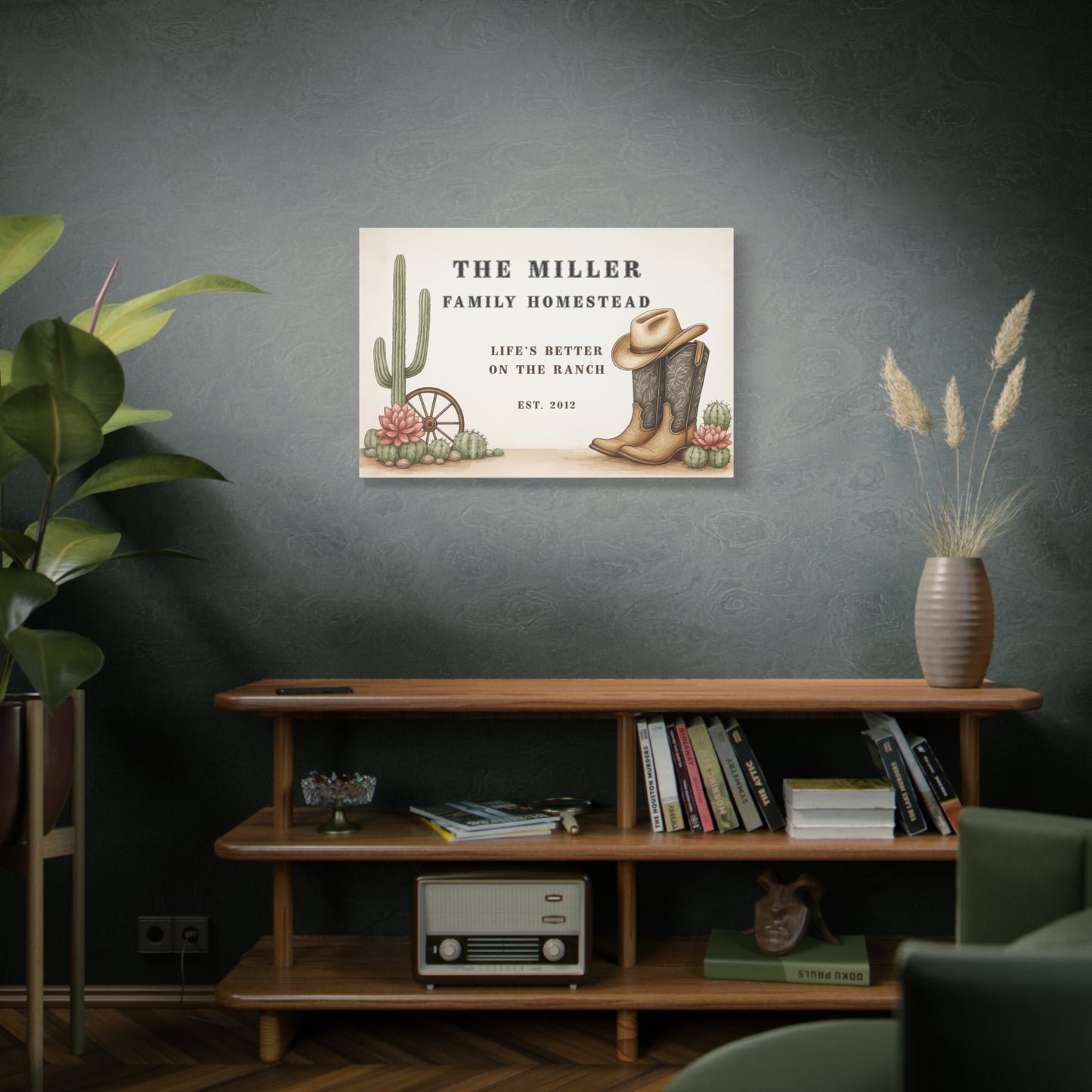 Personalized Rustic Canvas Wall Art