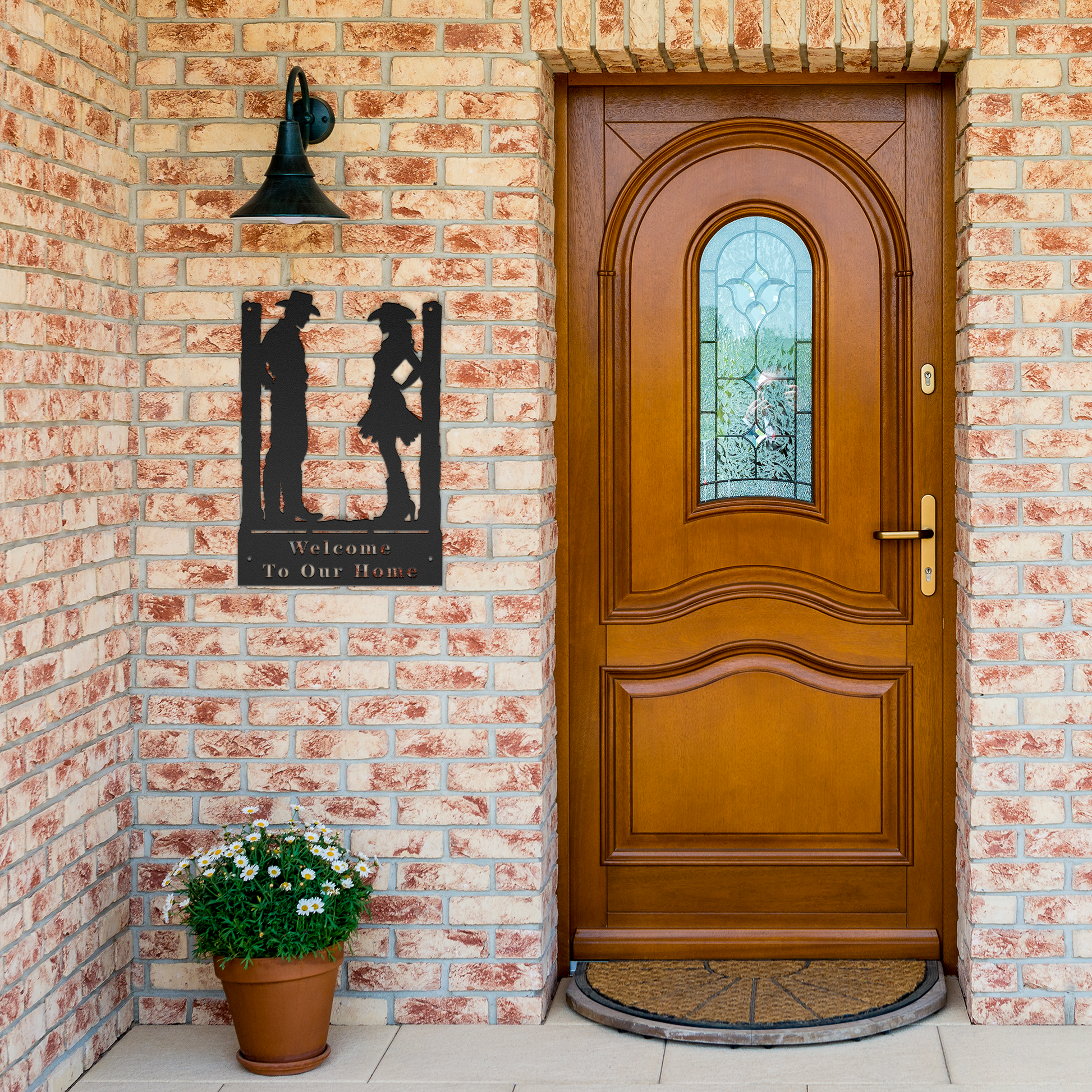 Cowboy__Cowgirl_Customized_Sign_Black_Brick_Entrance_Mockup.png