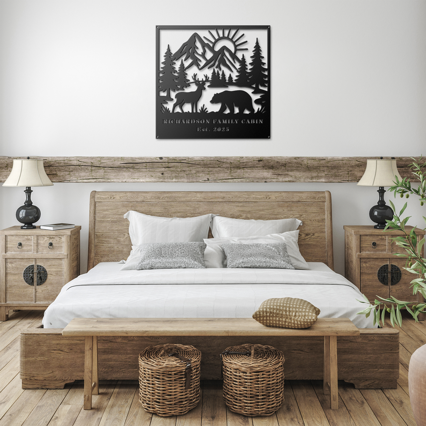 Custom_Mountain_Wildlife_Metal_Sign_Black_Farmhouse_Bedroom_Mockup.png