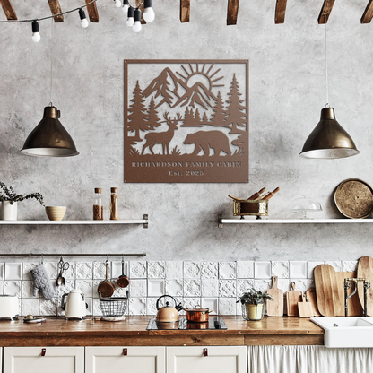 Custom_Mountain_Wildlife_Metal_Sign_Copper_Rustic_Kitchen_Mockup.png