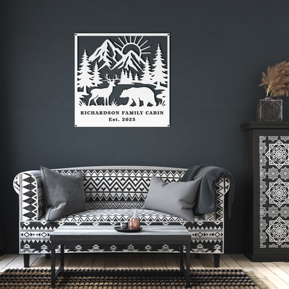 Custom_Mountain_Wildlife_Metal_Sign_White_Dark_Living_Room_Mockup.png