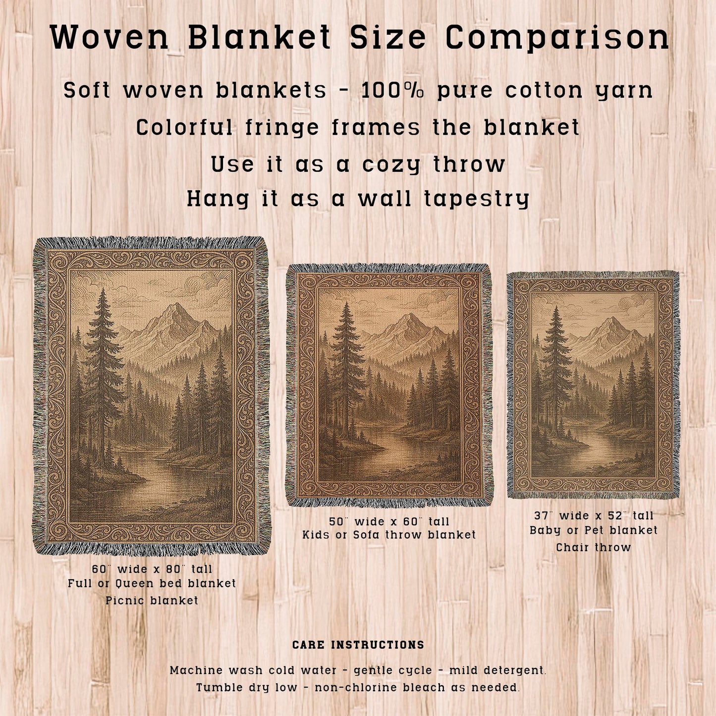 Mountain Serenity Woven Blanket
