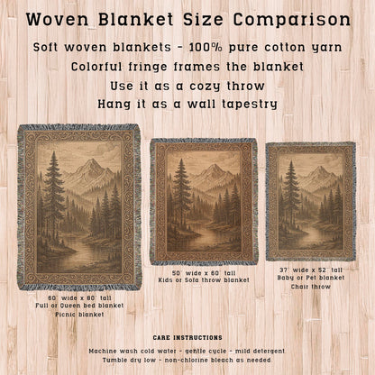 Mountain Serenity Woven Blanket
