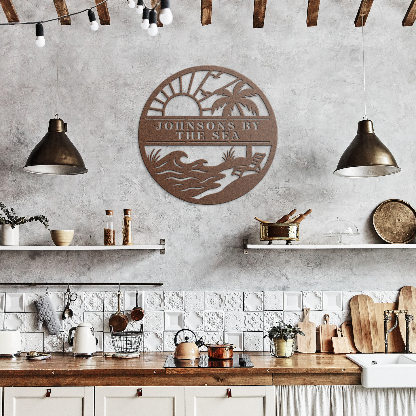 Ocean_Sunrise_Custom_Metal_Sign_Copper_Rustic_Kitchen_Mockup.png