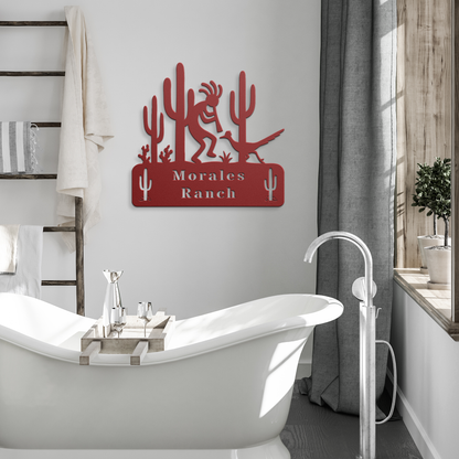 Personalized_Kokopelli_Ranch_Sign_Red_Modern_Bathroom_Mockup.png