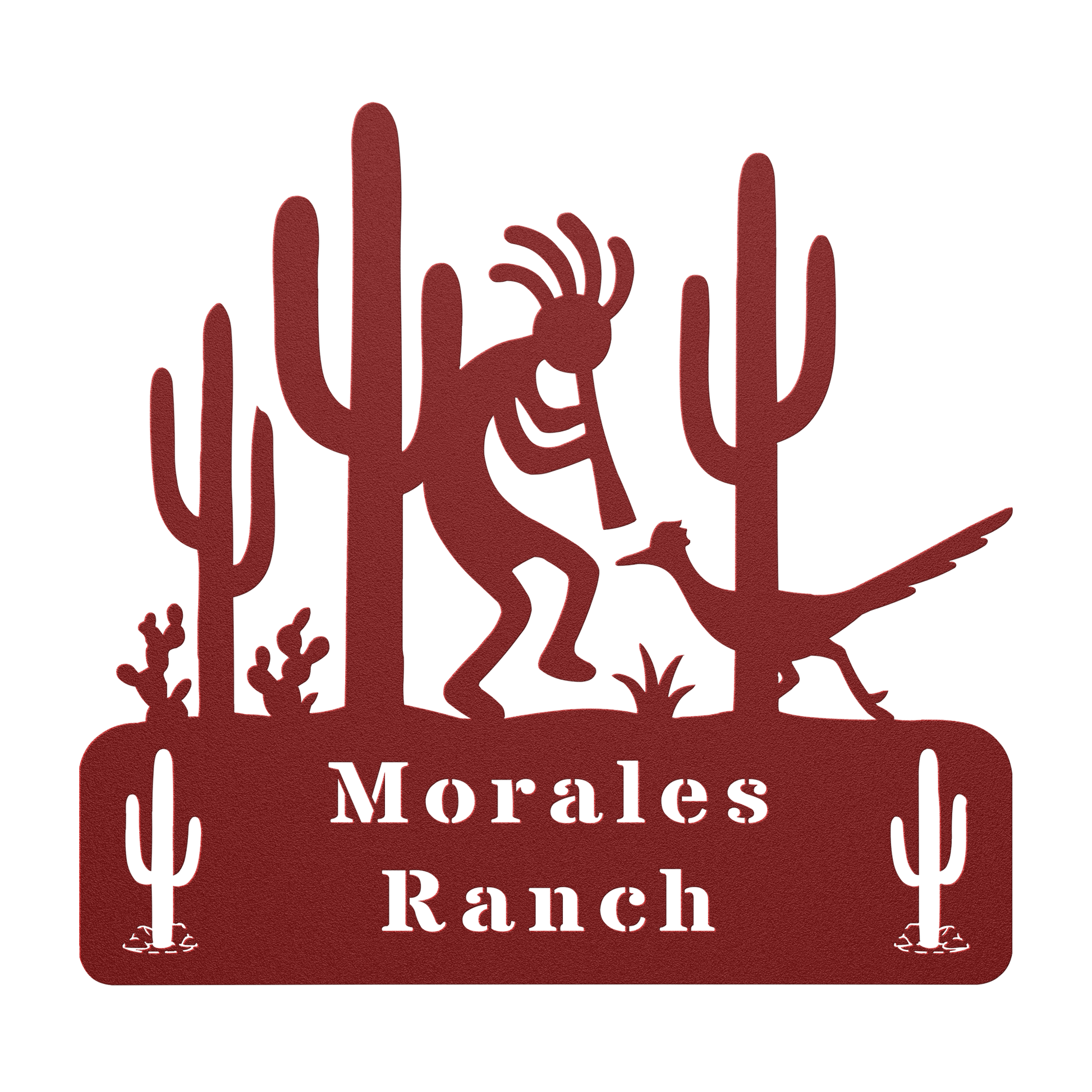 Personalized_Kokopelli_Ranch_Sign_Red_Transparent_Mockup.png